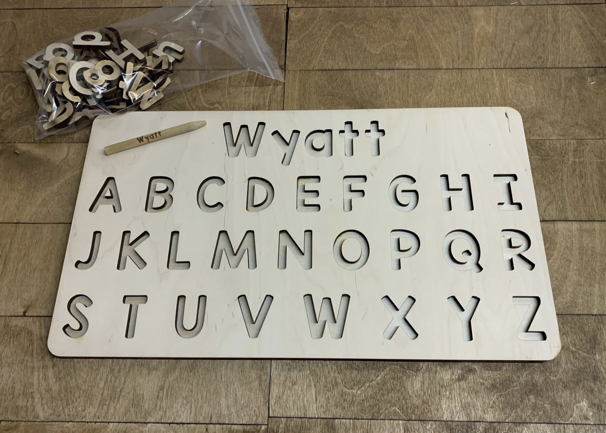 Personalized Wooden Alphabet & Name Puzzle