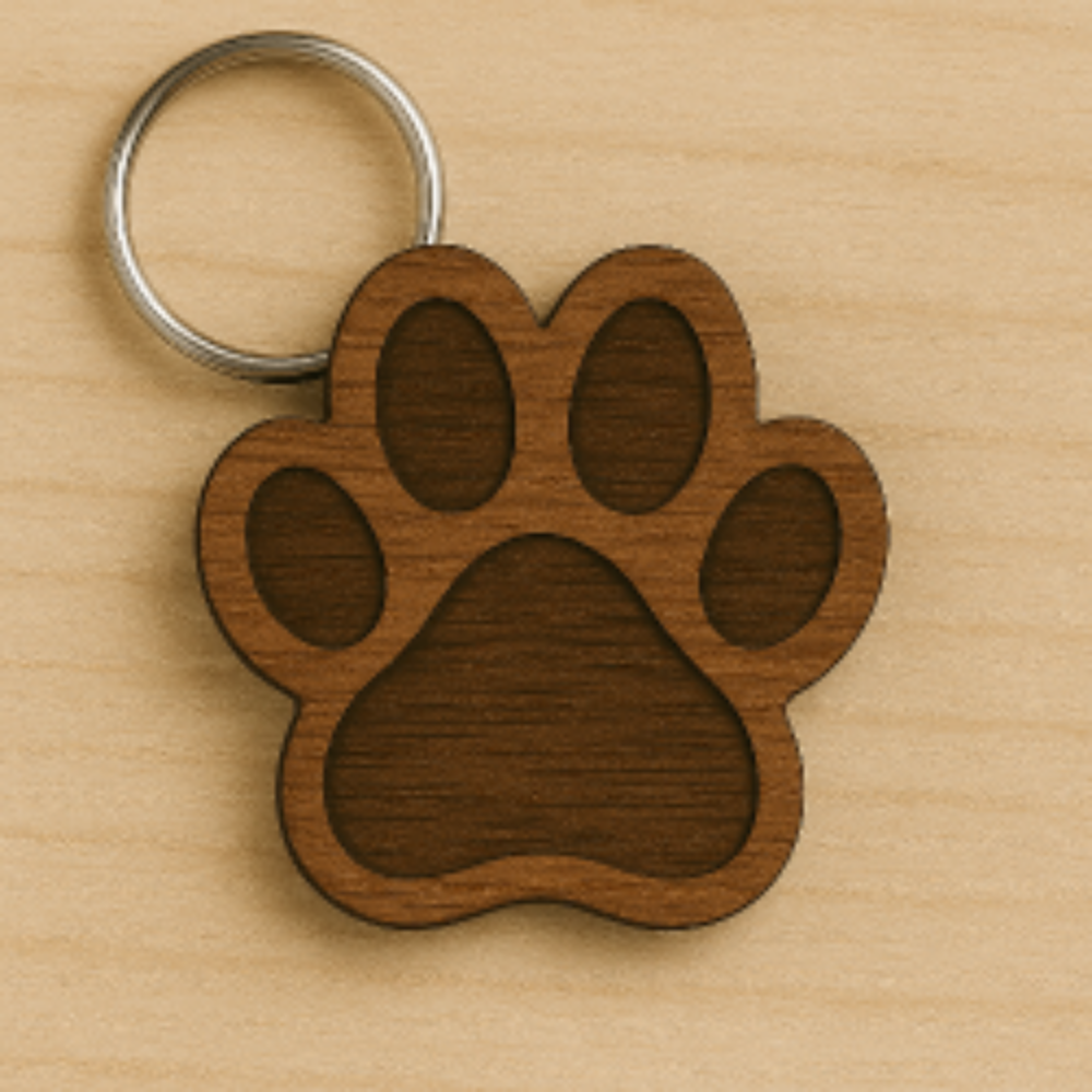 Paw Print Keychain